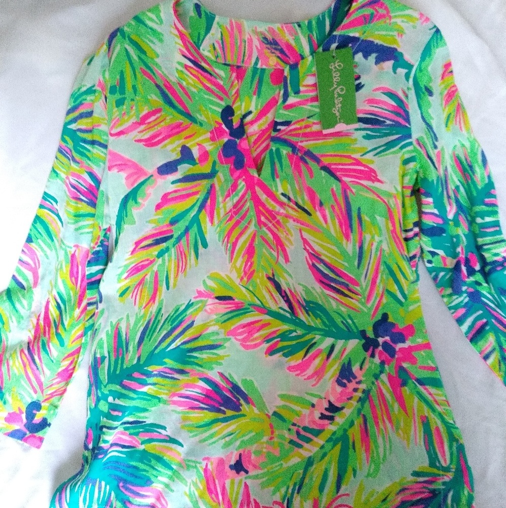 NWT Lilly Pulizter Amelia Island Tunic Size S